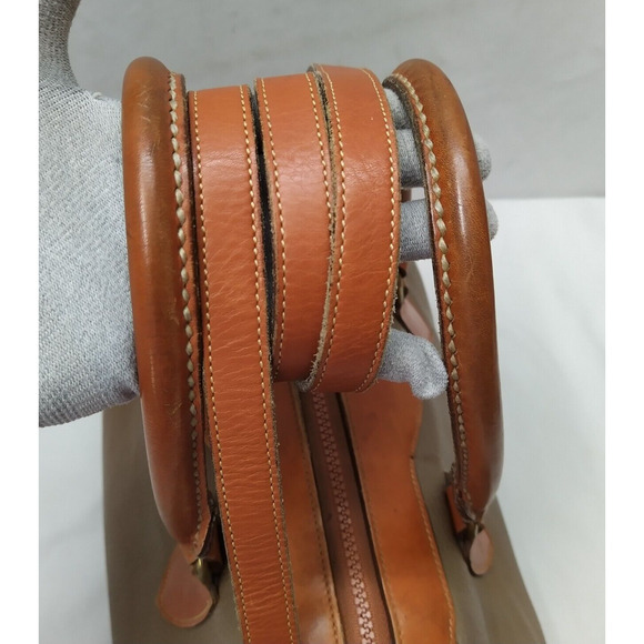 Dooney & Bourke Taupe Tan Pebbled Leather Doctor Satchel Bag - VTG Made in USA - Picture 6 of 16